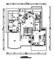别墅设计某二楼欧式风格别墅室内设计装修施工cad图纸